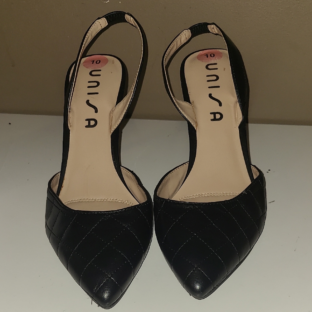 Unisa Black Quilted Heels